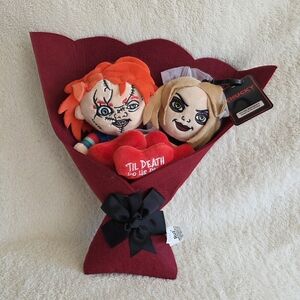 NWT Chucky Plush Bouquet 12' Valentine's 2026 Chucky & Tiffany bride Bag Clip On
